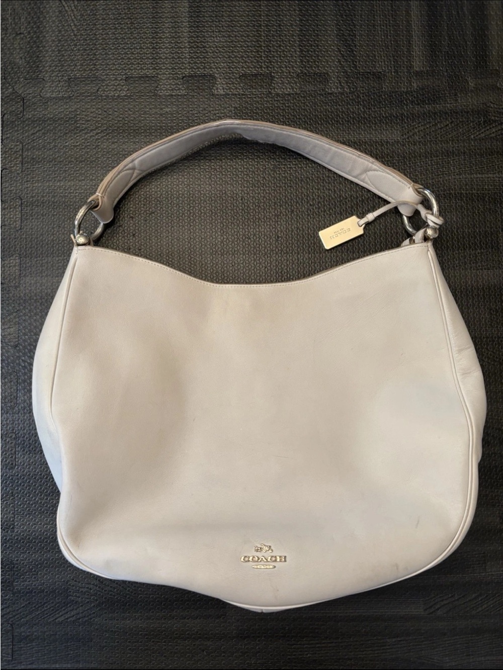 Coach Nomad Chalk/White Glovetanned Leather  Hobo Detachable Shoulder Bag